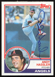 Andy Hassler Autographed 1983 Topps Card #573 California Angels SKU #263856