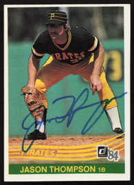 Jason Thompson Autographed 1984 Donruss Card #64 Pittsburgh Pirates SKU #263881
