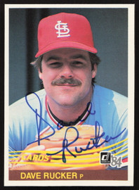 Dave Rucker Autographed 1984 Donruss Card #260 St. Louis Cardinals SKU #263909
