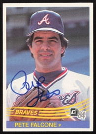 Pete Falcone Autographed 1984 Donruss Card #385 Atlanta Braves SKU #263921