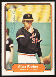 Allen Ripley Autographed 1982 Fleer Card #399 San Francisco Giants SKU #264767