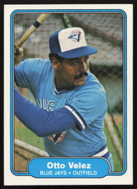 Otto Velez Autographed 1982 Fleer Card #625 Toronto Blue Jays SKU #264787