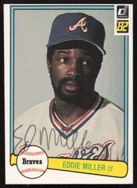 Eddie Miller Autographed 1982 Donruss Card #425 Atlanta Braves SKU #264860