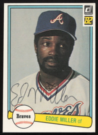Eddie Miller Autographed 1982 Donruss Card #425 Atlanta Braves SKU #264861