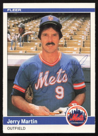 Jerry Martin Autographed 1984 Fleer Update Card #U-74 New York Mets SKU #265200