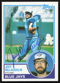 Joey McLaughlin Autographed 1983 Topps Card #9 Toronto Blue Jays SKU #263805