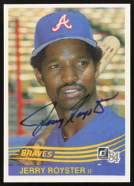 Jerry Royster Autographed 1984 Donruss Card #531 Atlanta Braves SKU #263942