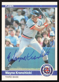 Wayne Krenchicki Autographed 1984 Fleer Card #83 Detroit Tigers SKU #263974