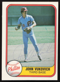 John Vukovich Autographed 1981 Fleer Card #22 Philadelphia Phillies SKU #265043