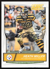 Heath Miller Autographed 2016 Score Card #254 Pittsburgh Steelers SKU #265379