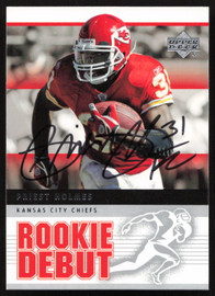 Priest Holmes Autographed 2005 Upper Deck Card #48 Kansas City Chiefs SKU #265382
