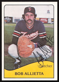 Bob Allietta Autographed 1979 TCMA Rookie Card #25 Tacoma Tugs SKU #264186