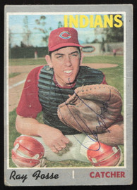 Ray Fosse Autographed 1970 Topps Card #184 Cleveland Indians SKU #264298