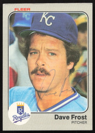 Dave Frost Autographed 1983 Fleer Card #111 Kansas City Royals SKU #264582