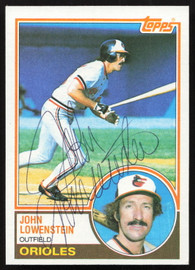 John Lowenstein Autographed 1983 Topps Card #473 Baltimore Orioles SKU #264670
