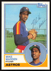 Mike Madden Autographed 1983 Topps Traded Rookie Card #64T Houston Astros SKU #264685