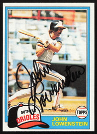John Lowenstein Autographed 1981 Topps Card #591 Baltimore Orioles SKU #264942