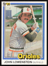 John Lowenstein Autographed 1981 Donruss Card #235 Baltimore Orioles SKU #264990