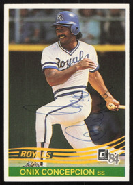 Onix Concepcion Autographed 1984 Donruss Card #95 Kansas City Royals SKU #265121