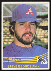 Steve Bedrosian Autographed 1984 Donruss Card #565 Atlanta Braves SKU #265140