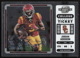 Jordan Addison Autographed 2023 Panini Contenders Optic Card #7 Minnesota Vikings SKU #265274