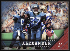 Shaun Alexander Autographed 2005 Upper Deck Card #164 Seattle Seahawks SKU #265244