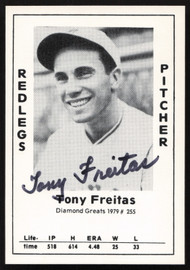 Tony Freitas Autographed 1979 Diamond Greats Card #255 Cincinnati Reds SKU #264532
