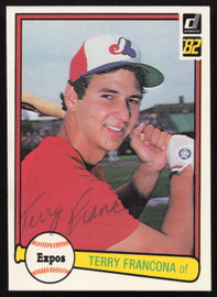 Terry Francona Autographed 1982 Donruss Rookie Card #627 Montreal Expos SKU #264886