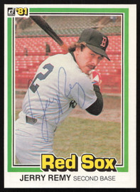 Jerry Remy Autographed 1981 Donruss Card #215 Boston Red Sox SKU #264988