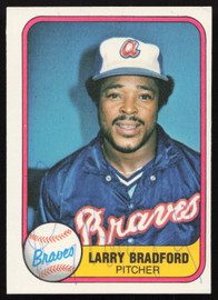 Larry Bradford Autographed 1981 Fleer Card #265 Atlanta Braves SKU #265083