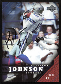 Keyshawn Johnson Autographed 2005 Upper Deck Card #51 Dallas Cowboys SKU #265237
