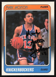 Mark Jackson Autographed 1988-89 Fleer Rookie Card #82 New York Knicks SKU #263878