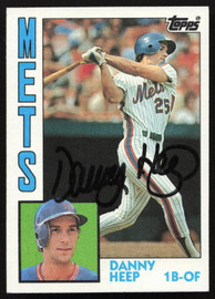 Danny Heep Autographed 1984 Topps Card #29 New York Mets SKU #265206