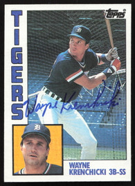 Wayne Krenchicki Autographed 1984 Topps Card #223 Detroit Tigers SKU #265211