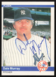 Dale Murray Autographed 1984 Fleer Card #134 New York Yankees SKU #263975
