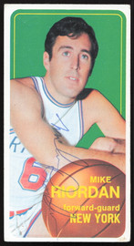 Mike Riordan Autographed 1970-71 Topps Rookie Card #26 New York Knicks SKU #264165