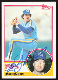 Mike Stanton Autographed 1983 Topps Card #159 Seattle Mariners SKU #263821
