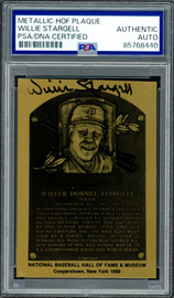 Willie Stargell Autographed 1989 Hall of Fame HOF Metallic Plaque Pittsburgh Pirates PSA/DNA #85768440