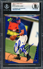 Chipper Jones Autographed 1993 Classic Gold Rookie Card #172 Atlanta Braves Beckett BAS #19252985