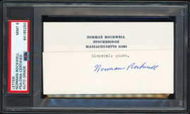 Norman Rockwell Autographed Letter Artist Auto Grade Mint 9 PSA/DNA #84185250
