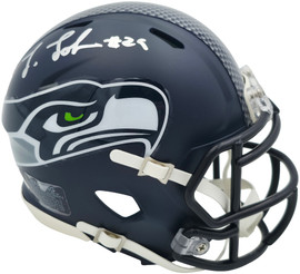 Josh Jobe Autographed Seattle Seahawks Blue Super Bowl LX Champions Logo Speed Mini Helmet MCS Holo Stock #265529