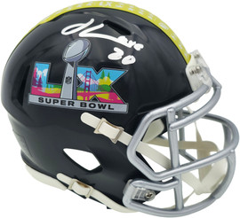 Julian Love Autographed Seattle Seahawks Black Super Bowl LX Logo Speed Mini Helmet MCS Holo Stock #265579