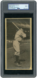 Babe Ruth Autographed Newspaper Photo New York Yankees Auto Grade Mint 9 PSA/DNA #85672657
