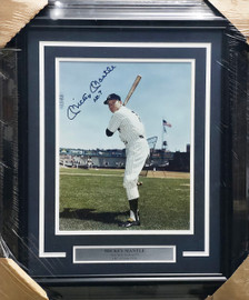Mickey Mantle Autographed Framed 11x14 Photo New York Yankees "No. 7" Beckett BAS #AG01068