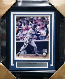 George Brett Autographed Framed 8x10 Photo Kansas City Royals Beckett BAS QR #BV86493