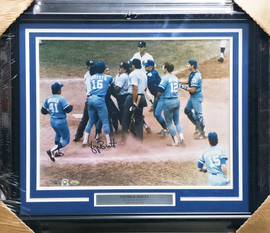 George Brett Autographed Framed 16x20 Photo Kansas City Royals TriStar Holo #3098519