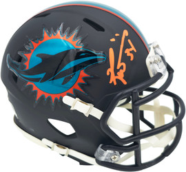 Ricky Williams Autographed Miami Dolphins Black Rivalries Speed Mini Helmet JSA Stock #265678
