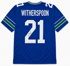 Seattle Seahawks Devon Witherspoon Autographed Blue Throwback Jersey MCS Holo Stock #265667