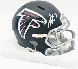 Bijan Robinson Autographed Atlanta Falcons Matte Black Speed Mini Helmet Beckett BAS Witness #4W780668