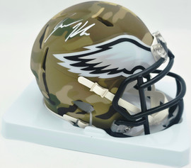 Jason Kelce Autographed Philadelphia Eagles Camo Speed Mini Helmet Beckett BAS QR #BN17600